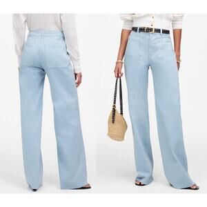 Madewell | NWT Emmett Wide-Leg Patch Pocket Pants Blue Horizon | Sz 33